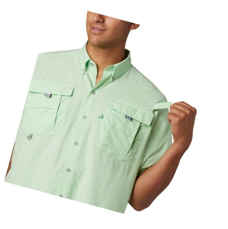 Columbia PFG Bahama II Short Sleeve Gömlek Erkek Yeşil | 12430-YHVZ