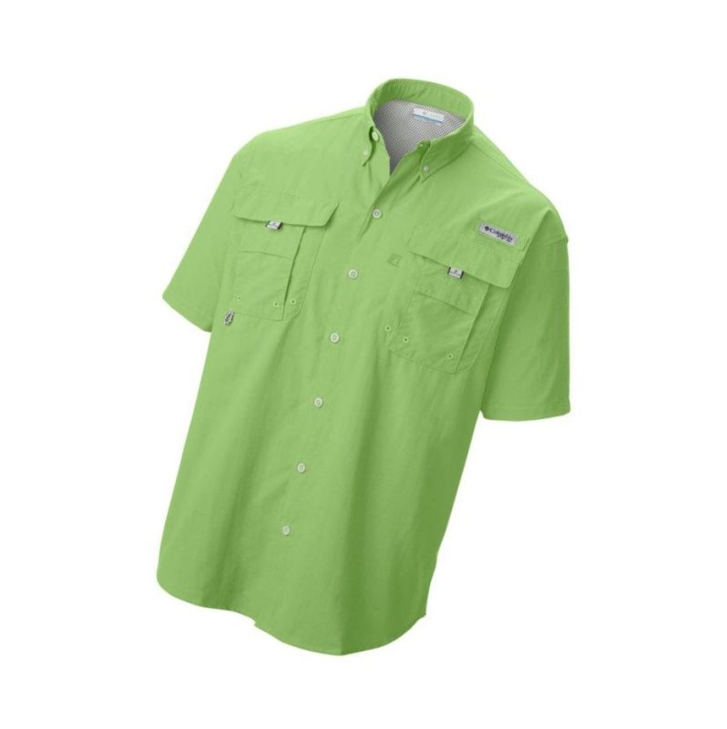 Columbia PFG Bahama II Short Sleeve Gömlek Erkek Açık Yeşil | 05124-KPEH