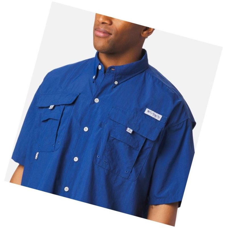 Columbia PFG Bahama II Short Sleeve Tall Gömlek Erkek Koyu Gri | 79406-BAHJ