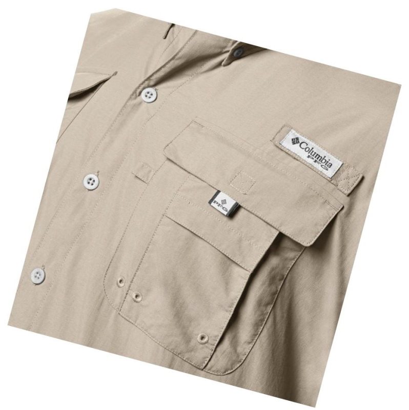 Columbia PFG Bahama II Short Sleeve Tall Gömlek Erkek Haki | 56982-XNBA