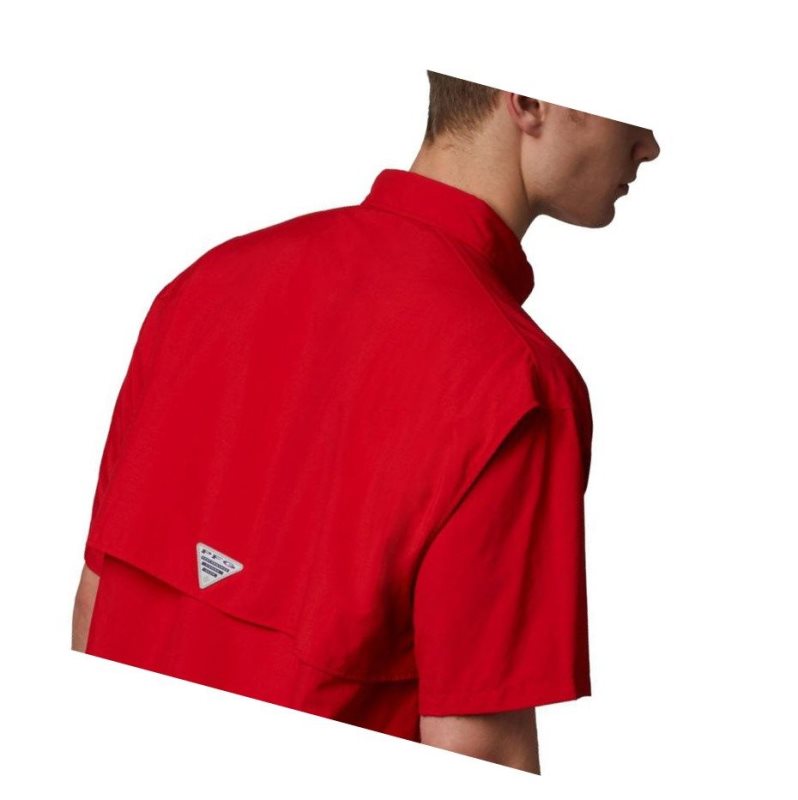 Columbia PFG Bahama II Short Sleeve Tall Gömlek Erkek Kırmızı | 42598-GPTQ