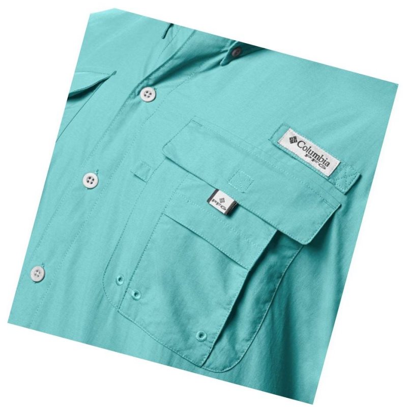 Columbia PFG Bahama II Short Sleeve Tall Gömlek Erkek Açık Mavi | 19547-GYNP