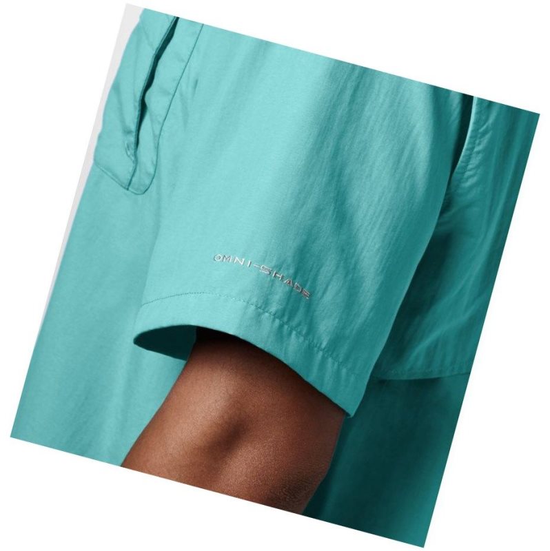 Columbia PFG Bahama II Short Sleeve Tall Gömlek Erkek Açık Mavi | 19547-GYNP