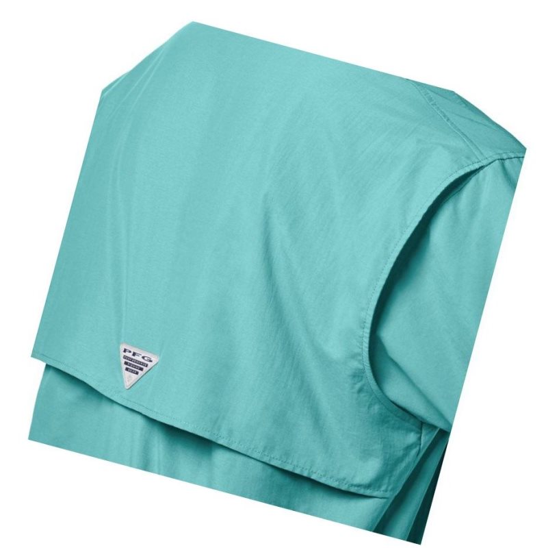 Columbia PFG Bahama II Short Sleeve Tall Gömlek Erkek Açık Mavi | 19547-GYNP