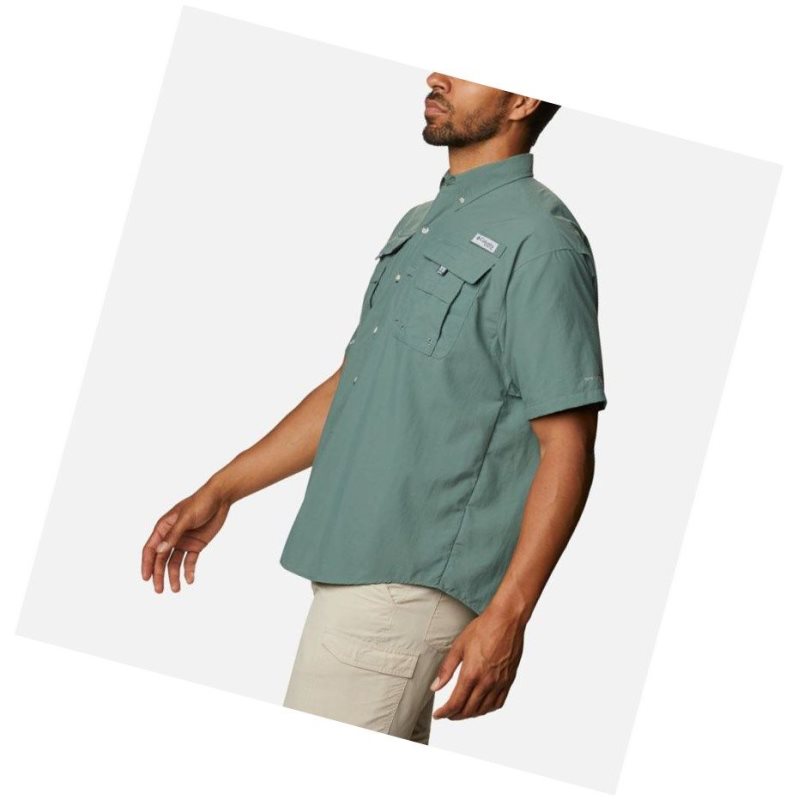 Columbia PFG Bahama II Short Sleeve Tall Gömlek Erkek Yeşil | 18250-YDJQ