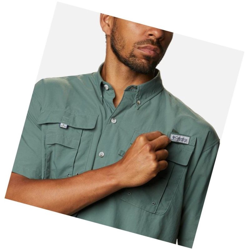 Columbia PFG Bahama II Short Sleeve Tall Gömlek Erkek Yeşil | 18250-YDJQ