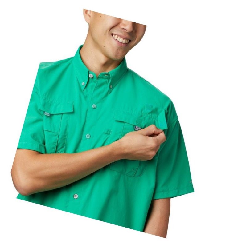 Columbia PFG Bahama II Short Sleeve Tall Gömlek Erkek Açık Yeşil | 86401-GOUW