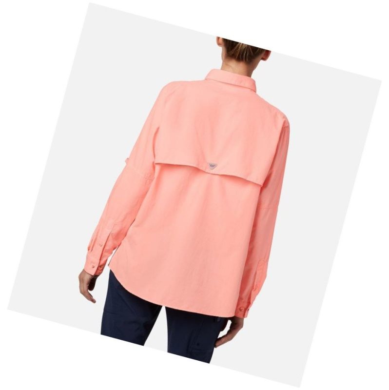 Columbia PFG Bahama Long Sleeve Gömlek Kadın Pembe | 39084-FPYV