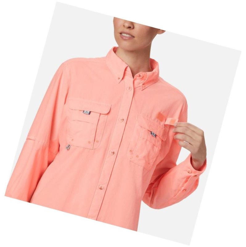 Columbia PFG Bahama Long Sleeve Gömlek Kadın Pembe | 39084-FPYV