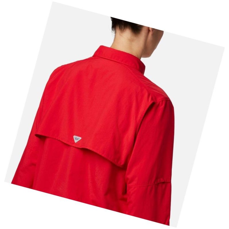Columbia PFG Bahama Long Sleeve Gömlek Kadın Kırmızı | 29768-ZMGH