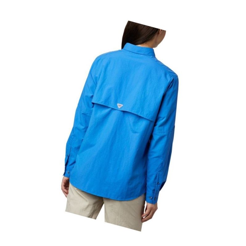 Columbia PFG Bahama Long Sleeve Gömlek Kadın Mavi | 07215-RYCB