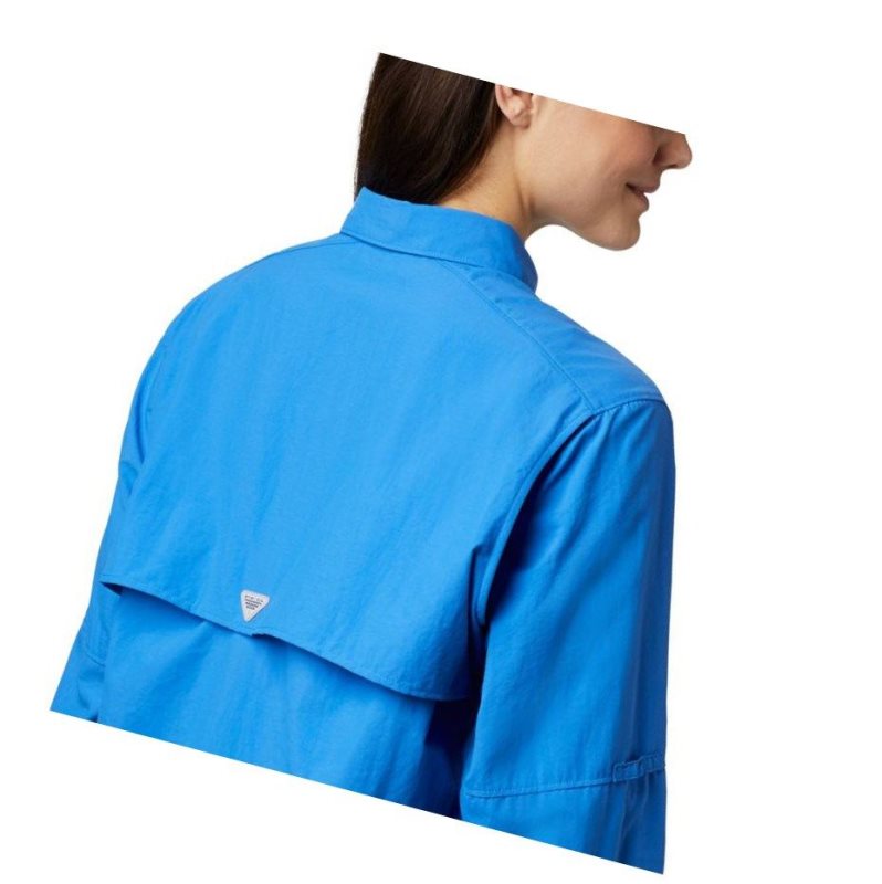 Columbia PFG Bahama Long Sleeve Gömlek Kadın Mavi | 07215-RYCB
