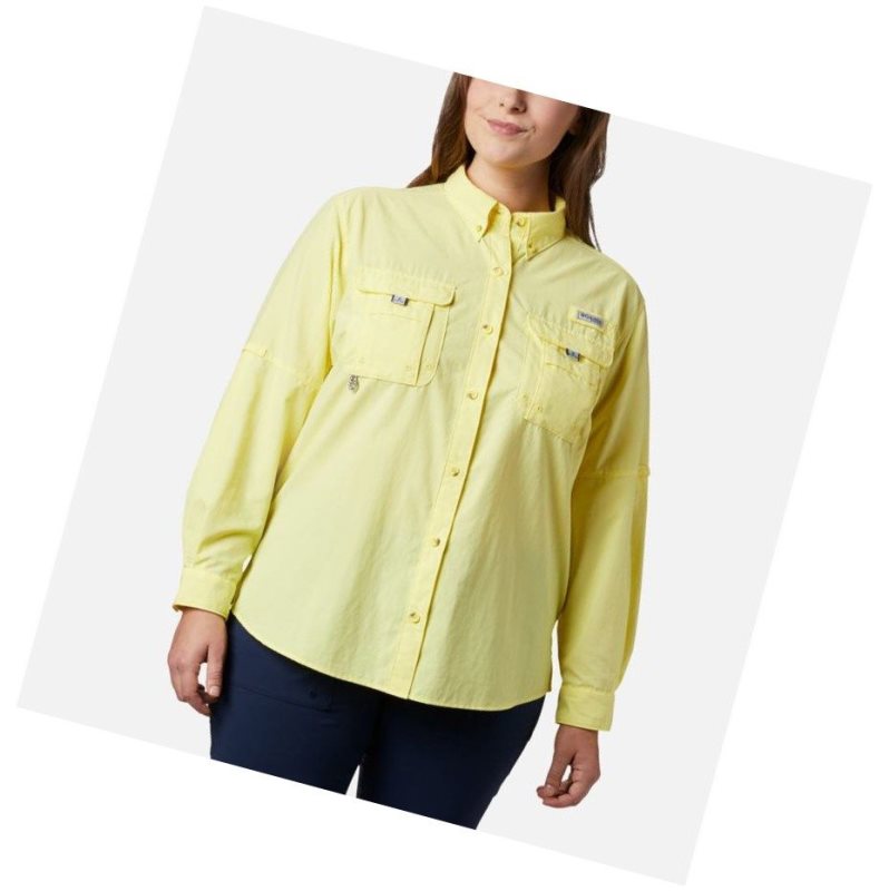 Columbia PFG Bahama Long Sleeve Plus Size Gömlek Kadın Turuncu | 64971-TZLH