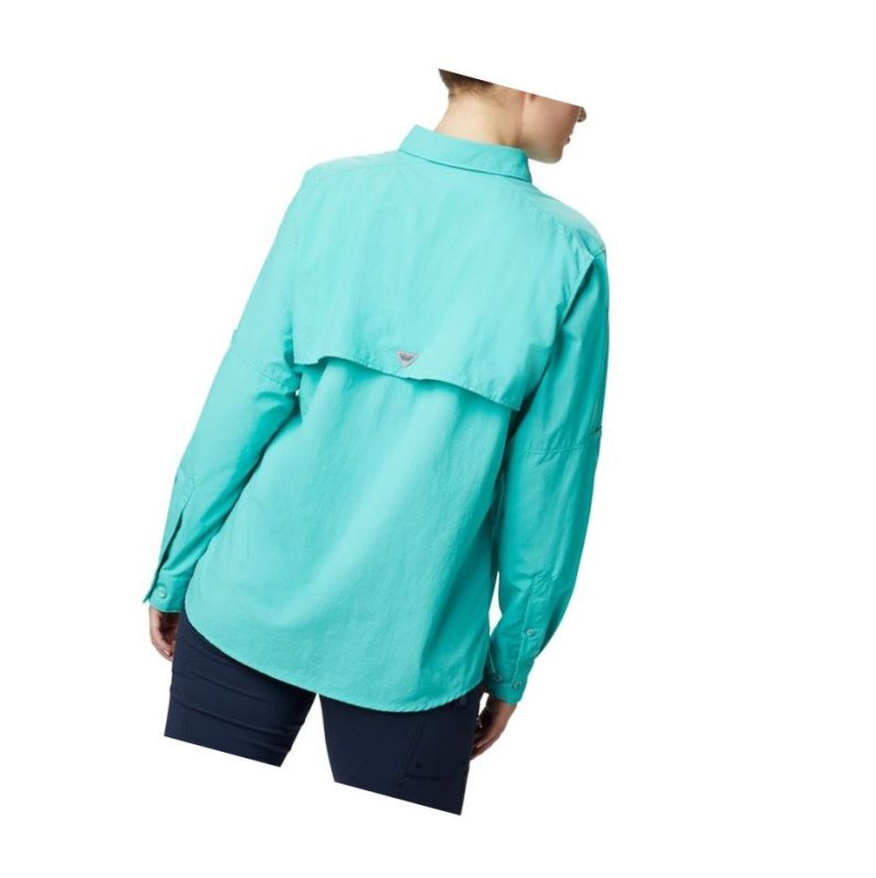 Columbia PFG Bahama Long Sleeve Plus Size Gömlek Kadın Mavi | 30915-NTOM