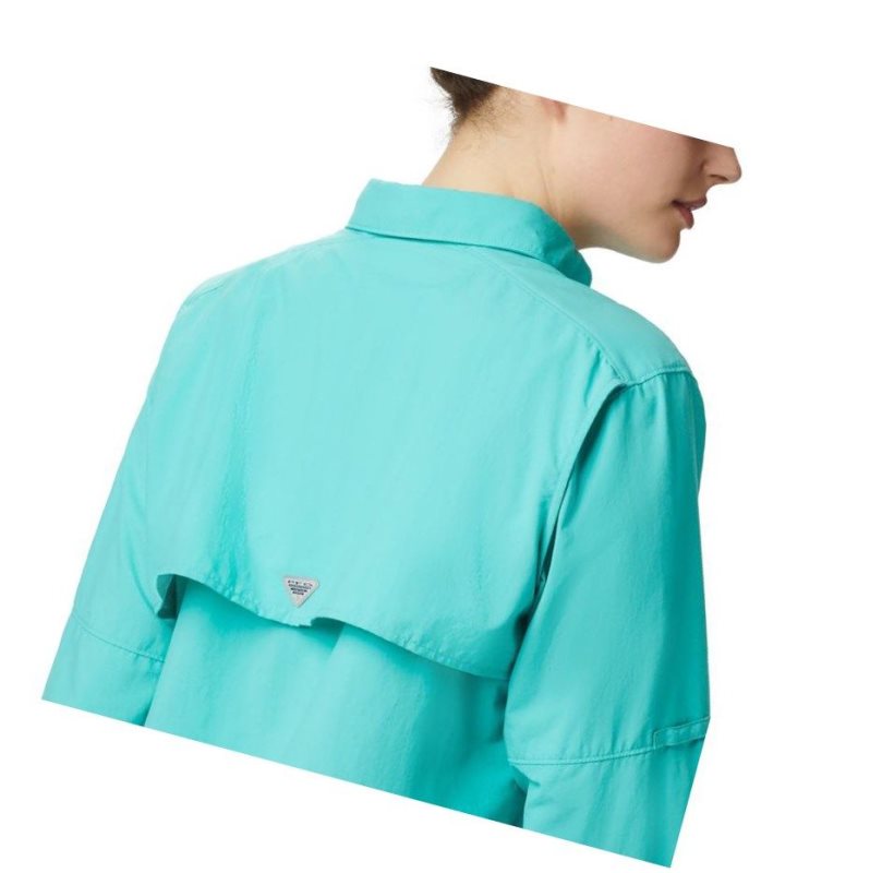 Columbia PFG Bahama Long Sleeve Plus Size Gömlek Kadın Mavi | 30915-NTOM