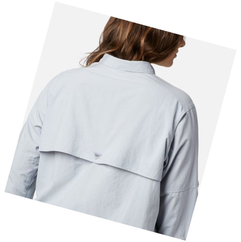 Columbia PFG Bahama Long Sleeve Plus Size Gömlek Kadın Gri | 98107-VPHI