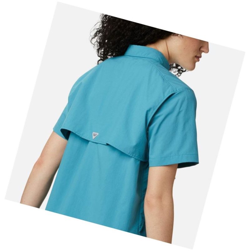 Columbia PFG Bahama Short Sleeve Gömlek Kadın Mavi | 68340-NCOY