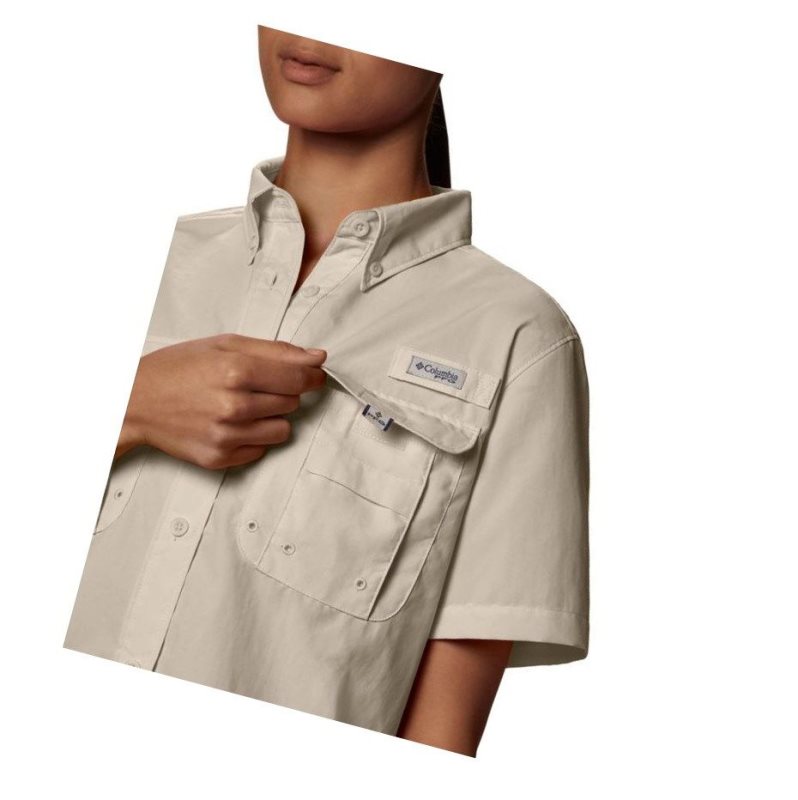 Columbia PFG Bahama Short Sleeve Gömlek Kadın Haki | 95643-AZIV