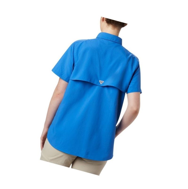 Columbia PFG Bahama Short Sleeve Gömlek Kadın Mavi | 20746-MCTJ
