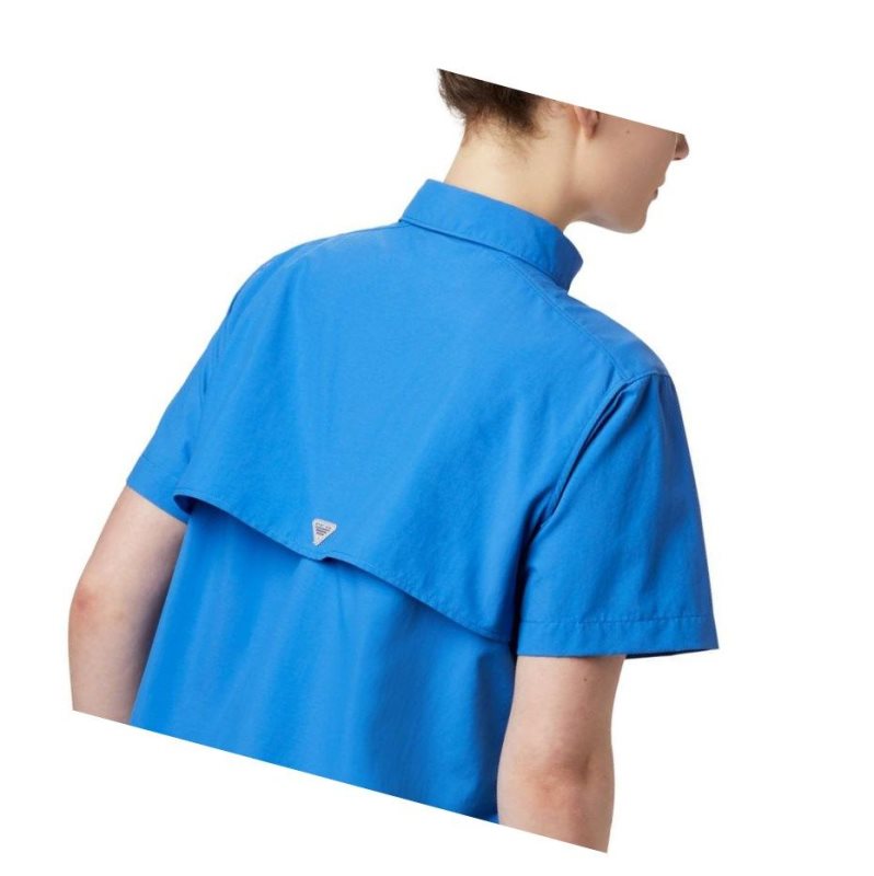 Columbia PFG Bahama Short Sleeve Gömlek Kadın Mavi | 20746-MCTJ