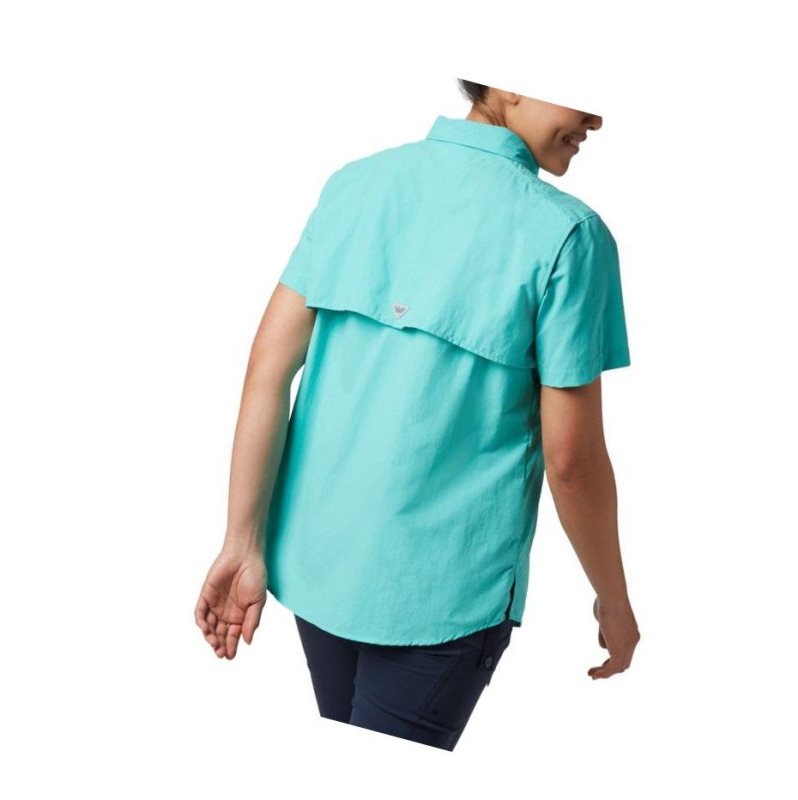 Columbia PFG Bahama Short Sleeve Gömlek Kadın Mavi | 89614-TMYA