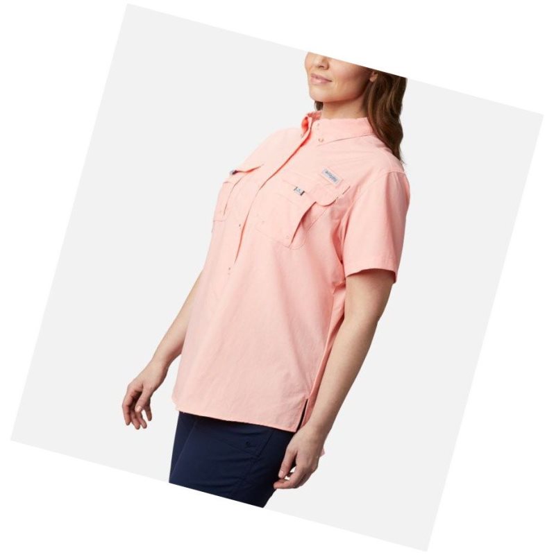 Columbia PFG Bahama Short Sleeve Plus Size Gömlek Kadın Pembe | 73506-WMDF