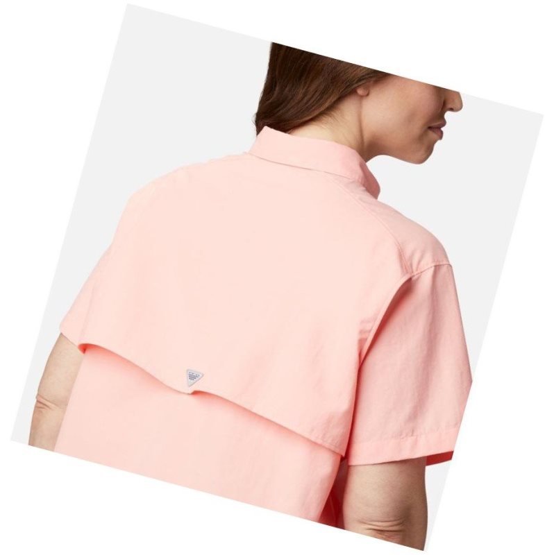 Columbia PFG Bahama Short Sleeve Plus Size Gömlek Kadın Pembe | 73506-WMDF