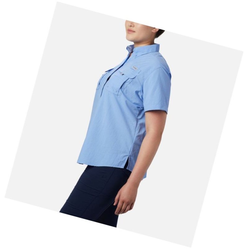 Columbia PFG Bahama Short Sleeve Plus Size Gömlek Kadın Beyaz | 57098-MZRV