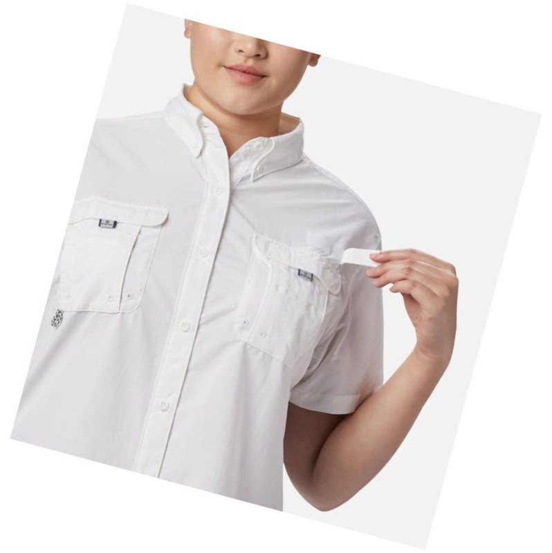Columbia PFG Bahama Short Sleeve Plus Size Gömlek Kadın Beyaz | 87325-ILND