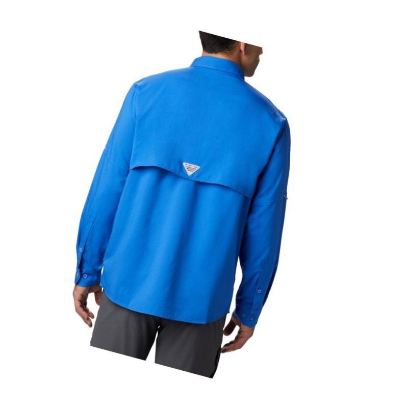 Columbia PFG Blood and Guts III Long Sleeve Woven Gömlek Erkek Mavi | 78213-HTBI