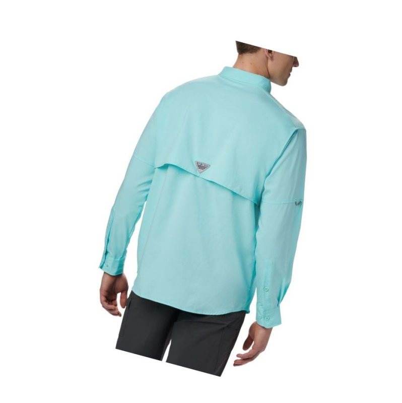 Columbia PFG Blood and Guts III Long Sleeve Woven Tall Gömlek Erkek Açık Mavi | 28735-GPAN