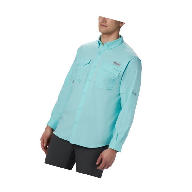 Columbia PFG Blood and Guts III Long Sleeve Woven Tall Gömlek Erkek Açık Mavi | 28735-GPAN