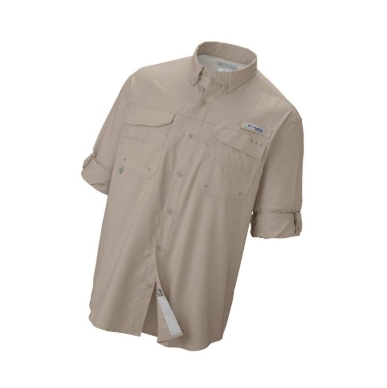 Columbia PFG Blood and Guts III Long Sleeve Woven Gömlek Erkek Haki | 26501-ODFY