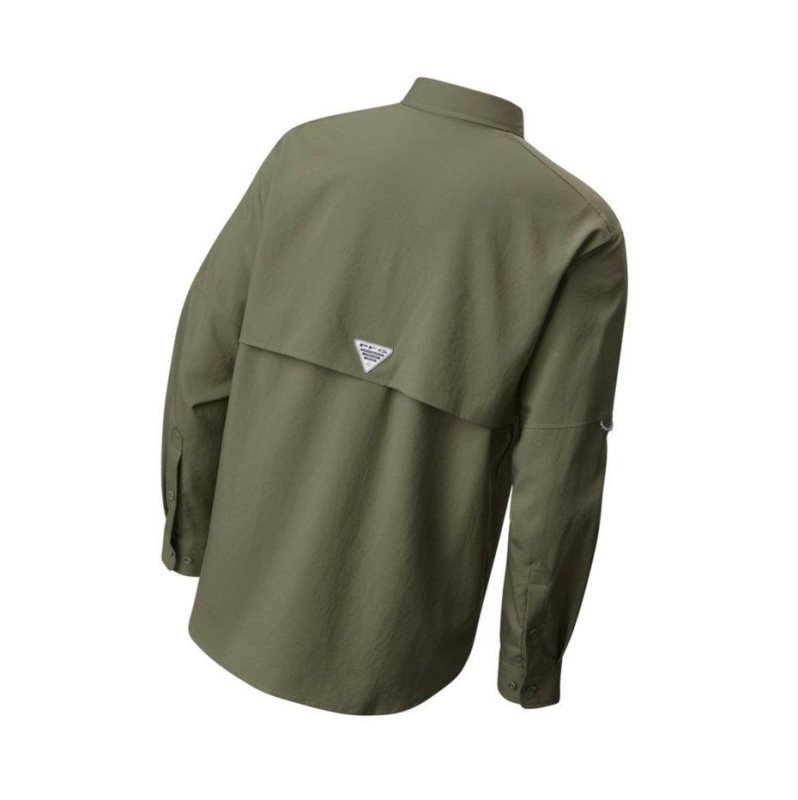 Columbia PFG Blood and Guts III Long Sleeve Woven Gömlek Erkek Gri Yeşil | 26307-QLCR