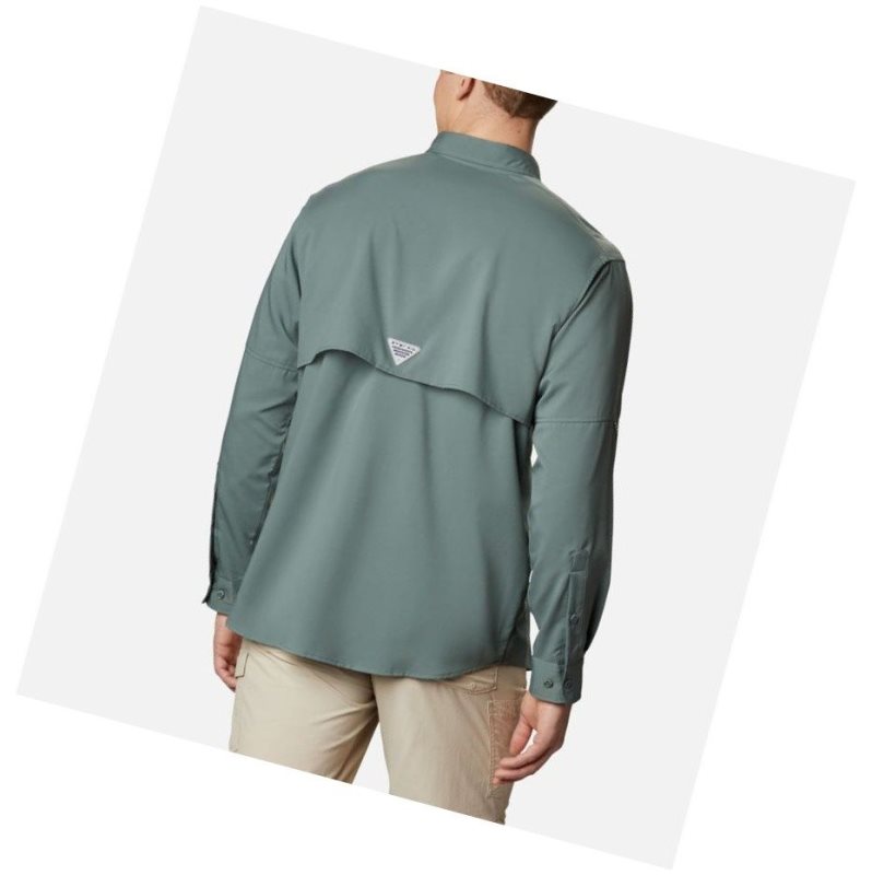 Columbia PFG Blood and Guts III Long Sleeve Woven Big Gömlek Erkek Yeşil | 24037-UZAI