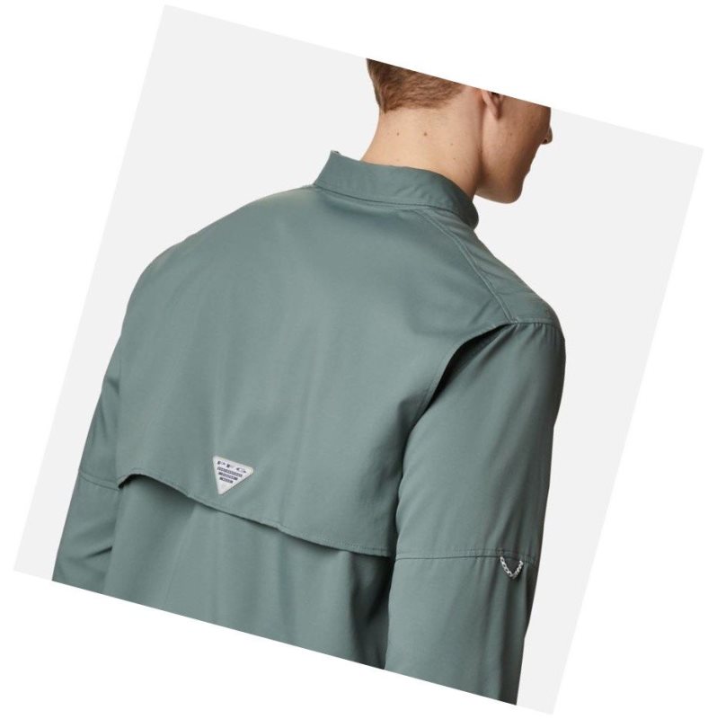 Columbia PFG Blood and Guts III Long Sleeve Woven Big Gömlek Erkek Yeşil | 24037-UZAI