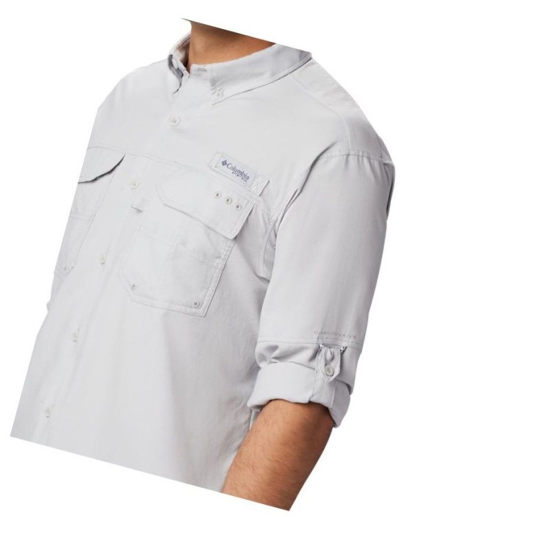 Columbia PFG Blood and Guts III Long Sleeve Woven Big Gömlek Erkek Gri | 18293-LITZ