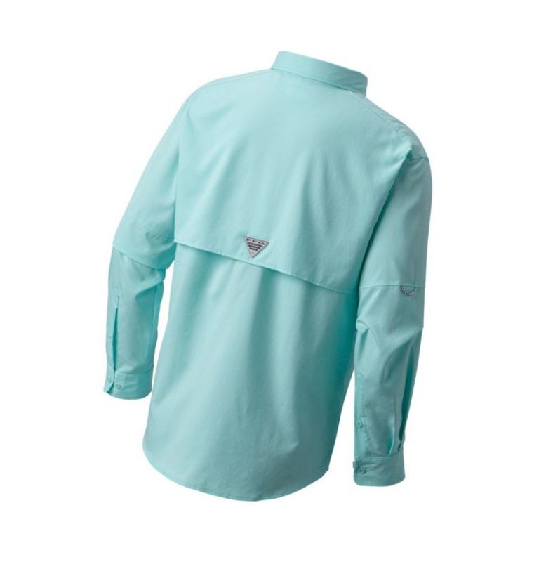 Columbia PFG Blood and Guts III Long Sleeve Woven Gömlek Erkek Açık Mavi | 09236-JGSQ