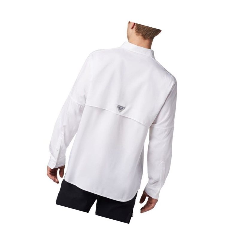 Columbia PFG Blood and Guts III Long Sleeve Woven Tall Gömlek Erkek Beyaz | 87013-ZYJB