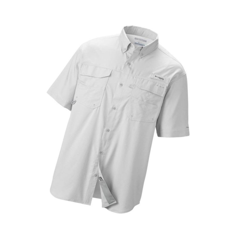 Columbia PFG Blood and Guts III Short Sleeve Woven Tall Gömlek Erkek Beyaz | 25839-JQMP