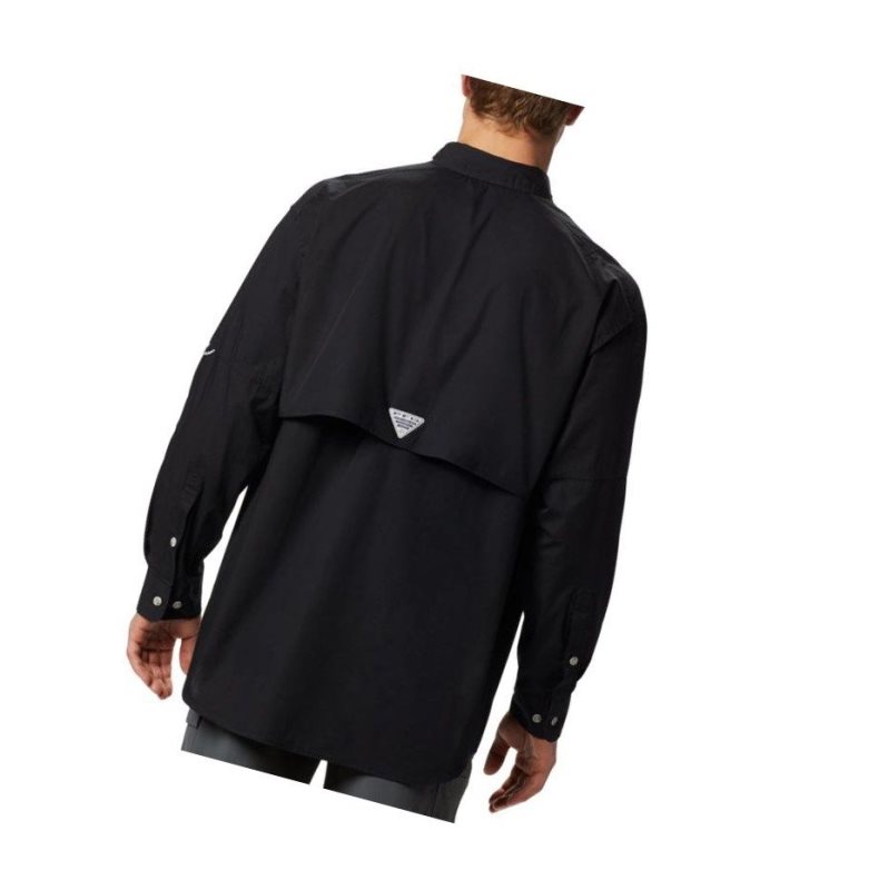 Columbia PFG Bonehead Long Sleeve Big Gömlek Erkek Siyah | 34281-ZRFU