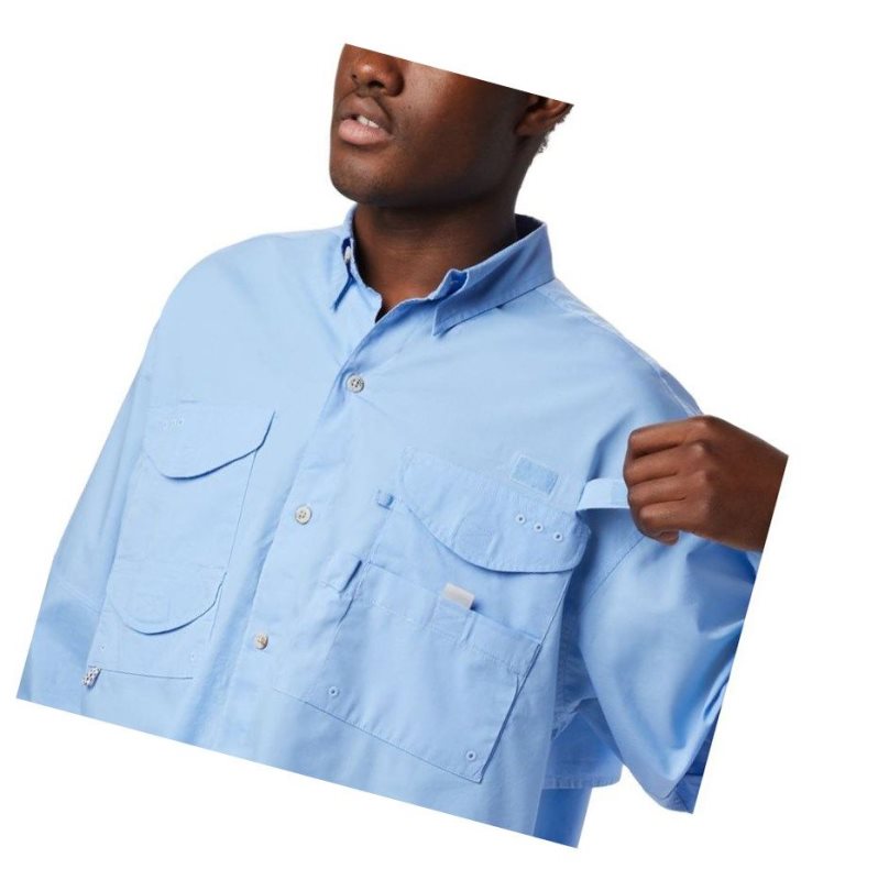 Columbia PFG Bonehead Long Sleeve Gömlek Erkek Beyaz | 69375-UTBR