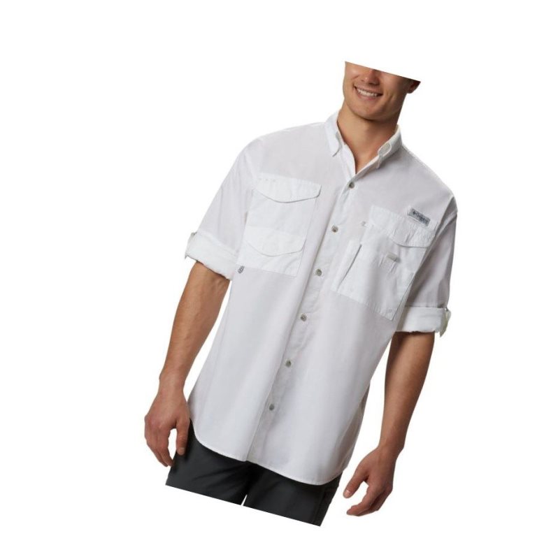 Columbia PFG Bonehead Long Sleeve Gömlek Erkek Beyaz | 19567-SPOG