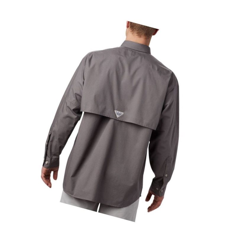 Columbia PFG Bonehead Long Sleeve Gömlek Erkek Gri | 03829-MQLV