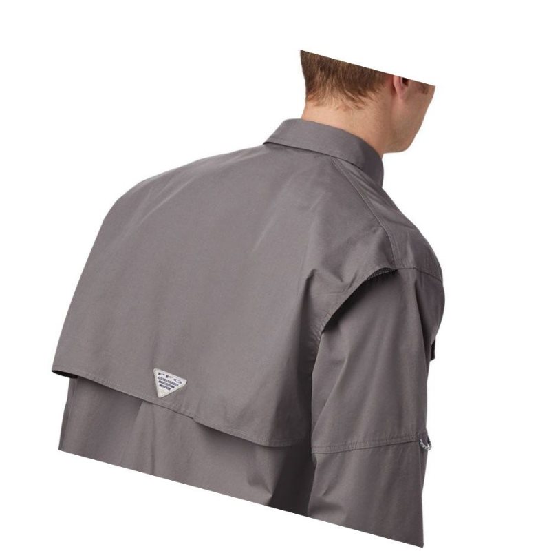 Columbia PFG Bonehead Long Sleeve Gömlek Erkek Gri | 03829-MQLV