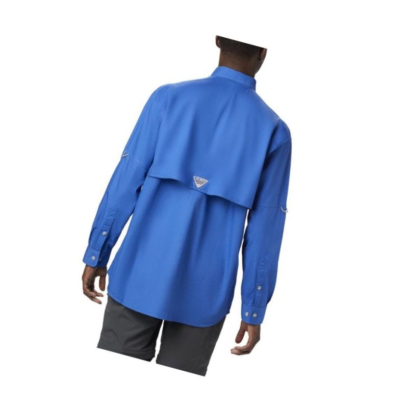 Columbia PFG Bonehead Long Sleeve Gömlek Erkek Mavi | 03291-PNVD