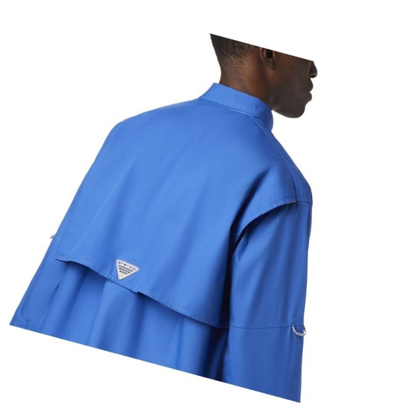 Columbia PFG Bonehead Long Sleeve Gömlek Erkek Mavi | 03291-PNVD
