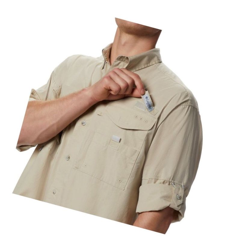 Columbia PFG Bonehead Long Sleeve Gömlek Erkek Haki | 86129-MTJO