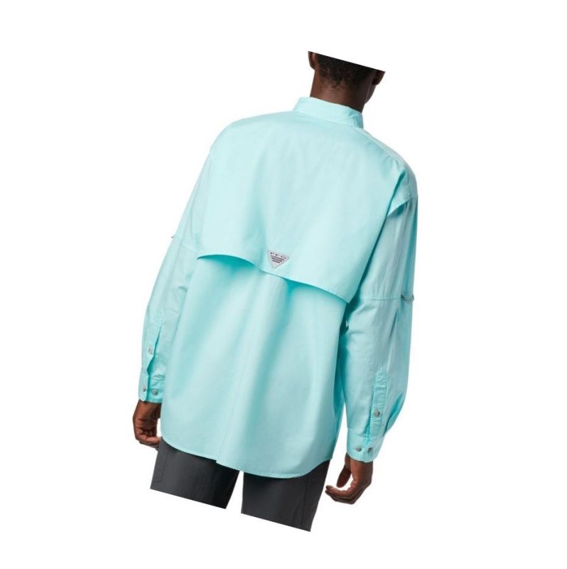 Columbia PFG Bonehead Long Sleeve Tall Gömlek Erkek Açık Mavi | 52613-MJGZ