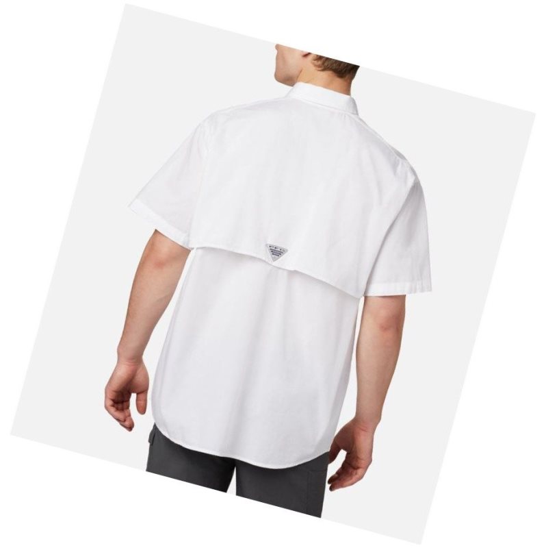 Columbia PFG Bonehead Short Sleeve Big Gömlek Erkek Beyaz | 74326-PXZM